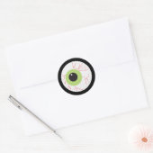 Halloween Scary Eyeball Ronde Sticker (Envelop)