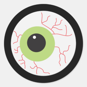 Halloween Scary Eyeball Ronde Sticker