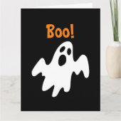 Halloween Scary Funny Holiday Ghost zegt Boo Kaart (Voorkant)