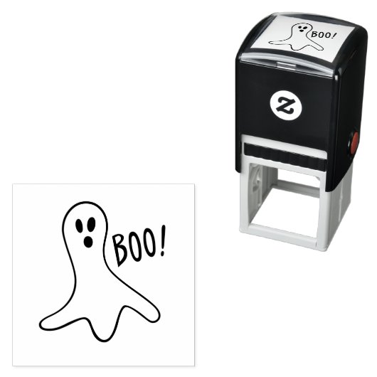 Halloween Scary Ghost Self Inking Rubber Stamp Zelfinktende Stempel (In situ)