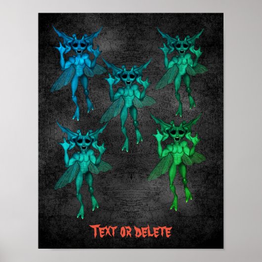 Halloween Scary Gremlins Personalized Poster (Voorkant)