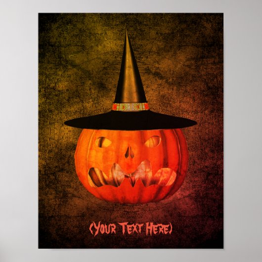 Halloween Scary Jack O Lantern - Gepersonaliseerd Poster (Voorkant)