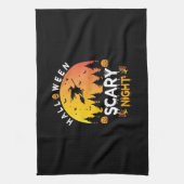 Halloween Scary Naight Birthday Theedoek (Verticaal)