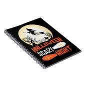 Halloween Scary Night Creepy Witch Spiral Notitieb Notitieboek (Rechterzijde)