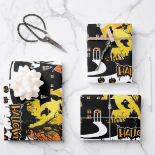 Halloween Scary Night Inpakpapier Vel