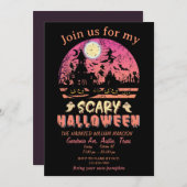 Halloween Scary Night Party Planner Uitnodiging (Voorkant / Achterkant)