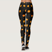 Halloween Scary Pumpkins Jack-o'-Lantern Patroon Leggings (Achterkant)
