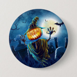 Halloween Scary Scene (5) pompoen alle opties Ronde Button 7,6 Cm