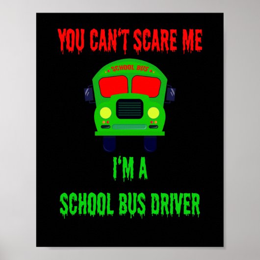 Halloween Scary School Bus Driver Gift Poster (Voorkant)