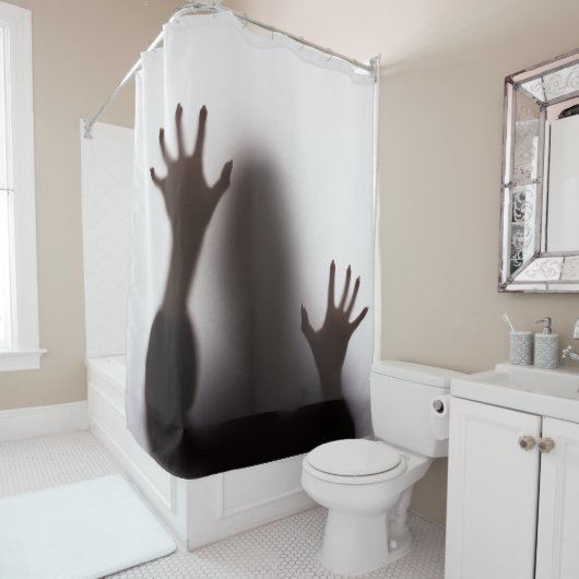 Halloween Scary Silhouette femme rideau de douche (En situation)
