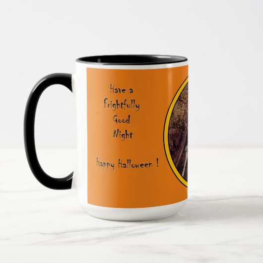 Halloween Scary Skeleton Botten Grave Photo Design Mok (Links)
