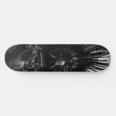 Halloween Scary Skull Black & White Skateboard (Horizontaal)