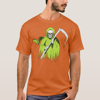 Halloween Scary skull-geest met vleermuis T-shirt