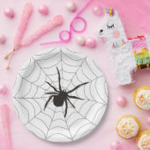 Halloween Scary Spider Pattern Papieren Bordje (Feest)