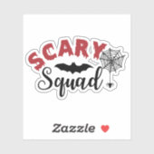 Halloween Scary Squad Spin Web Bat Sticker (Vel)