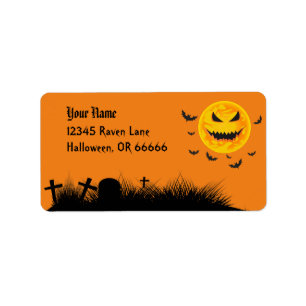 Halloween Scary Sun Graveyard Etiket