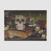  Halloween Scene Decoupage Skull Ephemera Tissuepapier (Voorkant)
