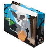 Halloween Scene Groot Cadeauzakje (Voorkant Gekanteld)