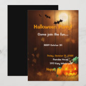 Halloween Scene Invitation Kaart (Voorkant / Achterkant)