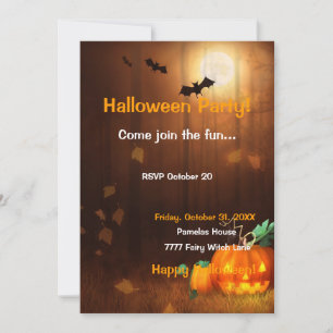 Halloween Scene Invitation Kaart