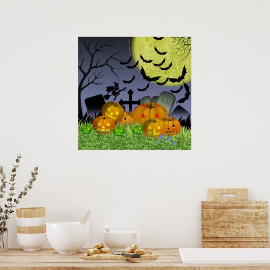 Halloween Scene Poster (Keuken)