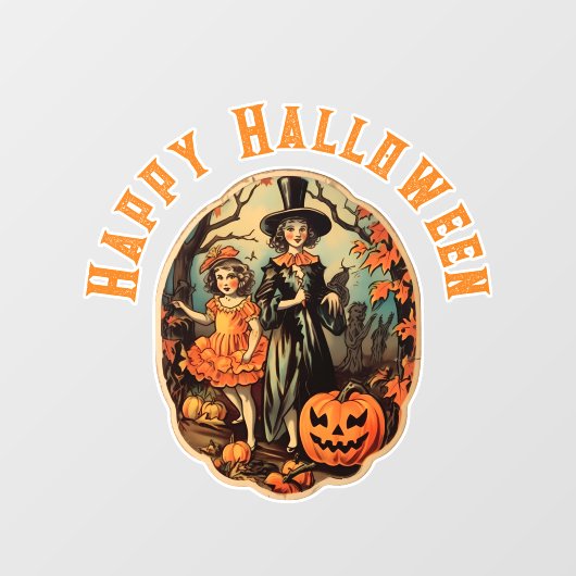  Halloween Scene Raamsticker (Vel)