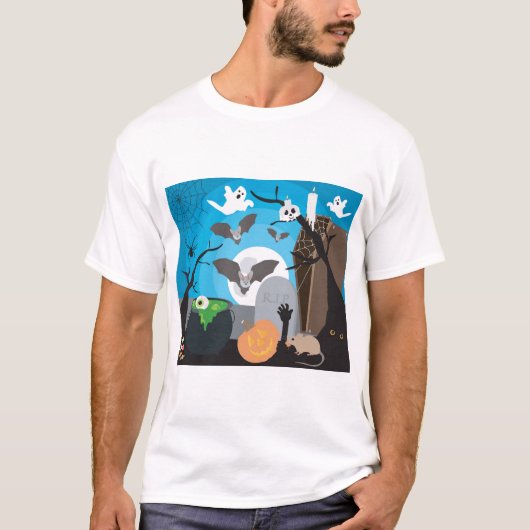 Halloween Scene T-shirt (Voorkant)