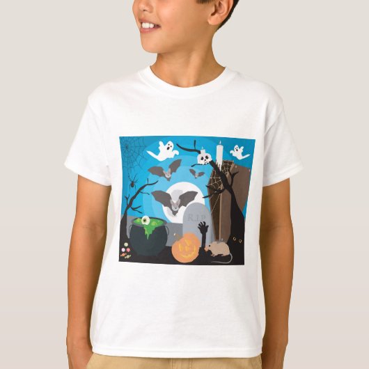 Halloween Scene T-shirt (Voorkant)