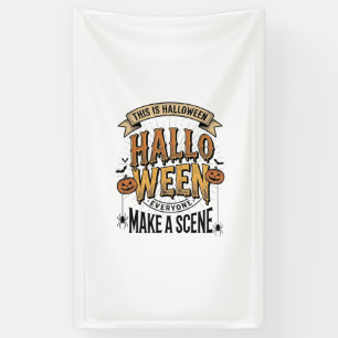 Halloween Scene T-shirt Vintage Gravure Pompoen On Spandoek