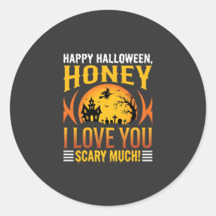 Halloween Schat Ik Hou Supergemeen Veel Van Jou Ronde Sticker