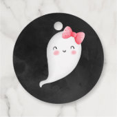 Halloween schattig eng spook meisje verjaardag dan bedankjes labels (Achterkant)