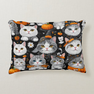 Halloween schattig kattenkussen accent kussen