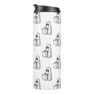 Halloween, Schattig Witte Geest, Trick Or Treat, B Thermosbeker