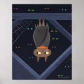 Halloween Schattige Bat Art Print (Voorkant)