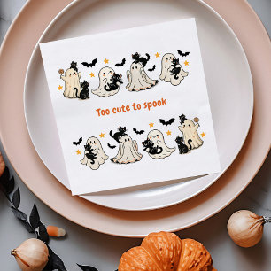 Halloween Schattige Funny Spooky Ghost Cat - Herfs Servet