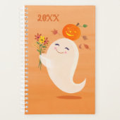 Halloween Schattige Ghost & Flowers Planner (Voorkant)