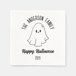 Halloween Schattige Ghost Gepersonaliseerde Naam J Servet