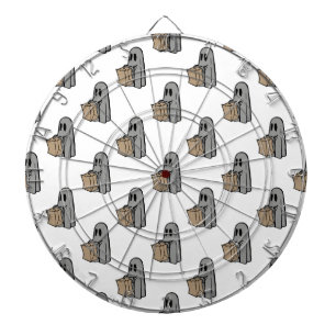 Halloween, Schattige Ghost Grey, Trick or treat, B Dartbord
