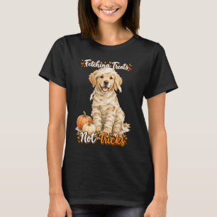 Halloween Schattige Goud Retriever Mummie Trucs T-shirt