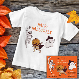 Halloween Schattige spook, mama, pompoen monster