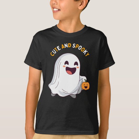 Halloween Schattige & Spooky T-shirt (Voorkant)