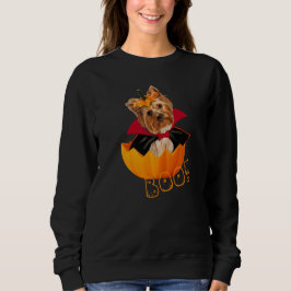 Halloween schattige Yorkshire doodpompoen Dracula  Trui