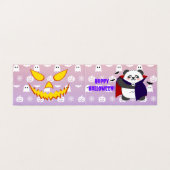 Halloween Schattigee Baby Panda Dracula Vampire Kaart (Buitenkant ongevouwen)