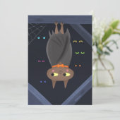 Halloween Schattigee Bat DIY Blank Kaart (Staand voorkant)