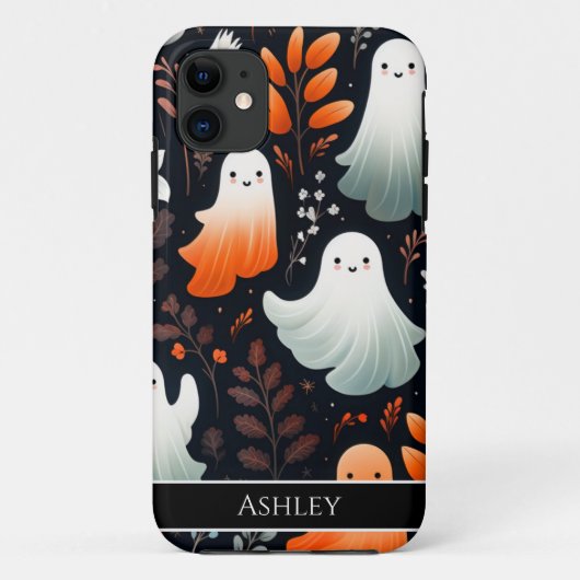 Halloween Schattigee Ghost Boho gepersonaliseerd Case-Mate iPhone Case (Achterkant)