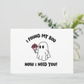 Halloween Schattigee Ghost Boo Maid of Honor Voors Kaart (Staand voorkant)