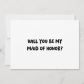 Halloween Schattigee Ghost Boo Maid of Honor Voors Kaart (Achterkant)