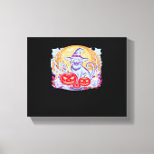 Halloween Schattigee Ghost Pumpkin Cat Classic T-s Canvas Afdruk (Voorkant)