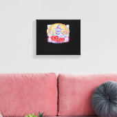 Halloween Schattigee Ghost Pumpkin Cat Classic T-s Canvas Afdruk (Insitu (Woonkamer))