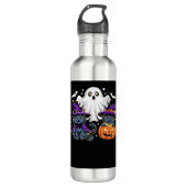 Halloween Schattigee Ghost Pumpkin Cat Classic T-S Waterfles (Voorkant)